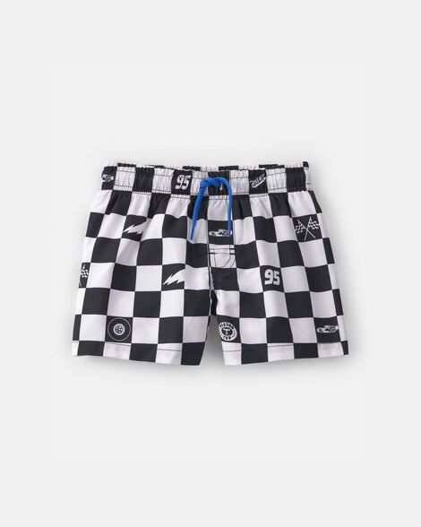 Toddler Boy ©Disney/Pixar Cars Swim Trunks - Black/White