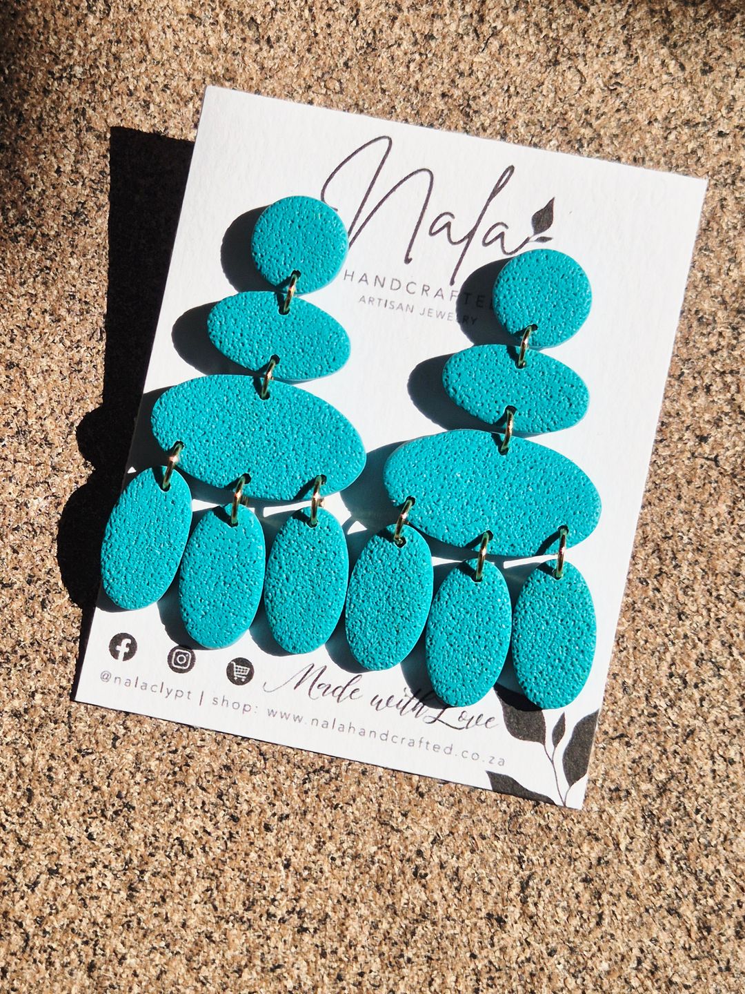 Turq oval chandelier