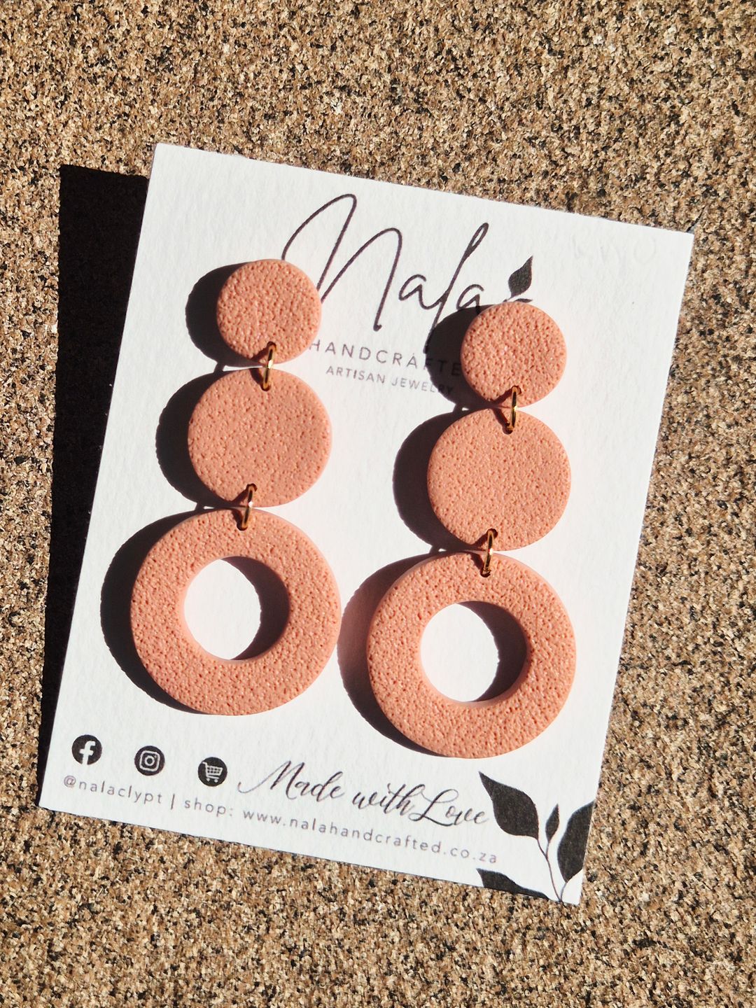 Creamy Peach circle drop