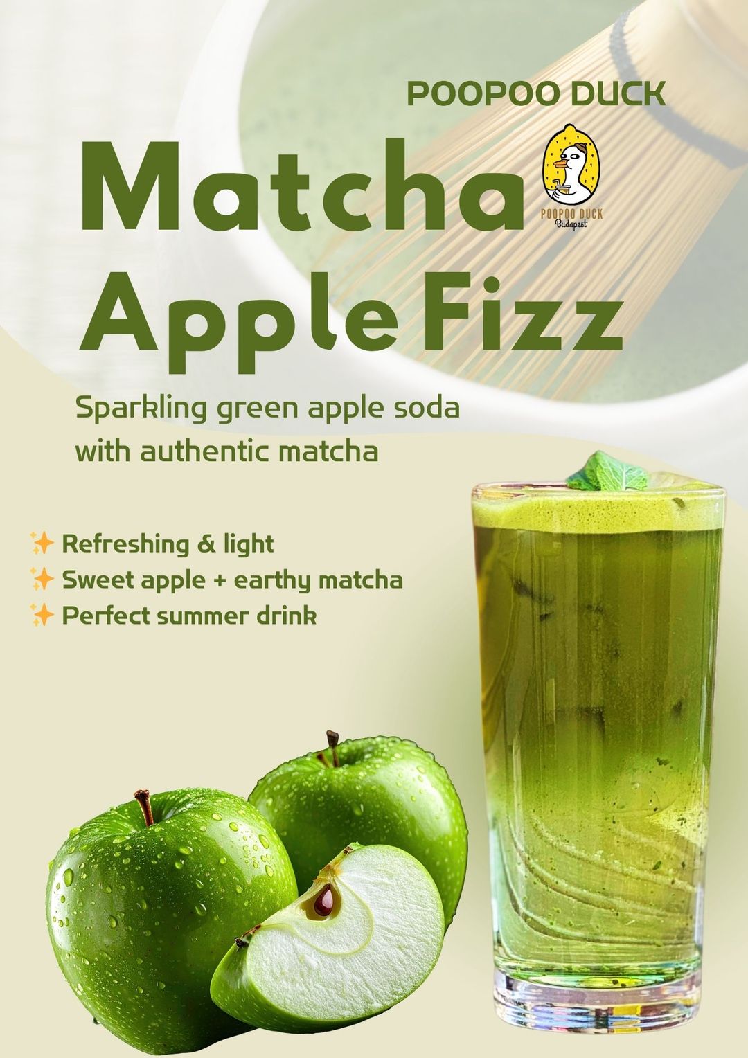 Matcha Apple Fizz