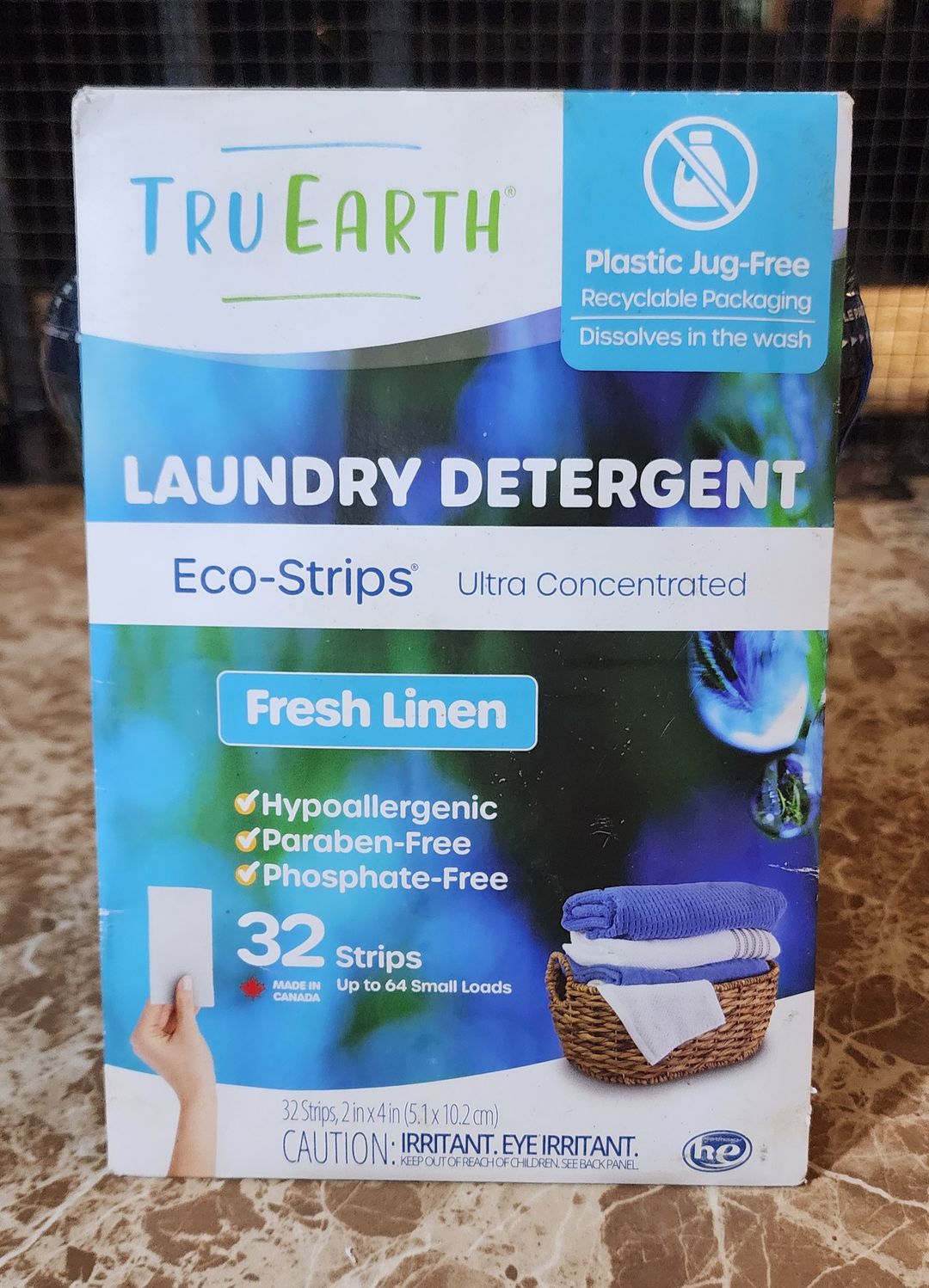 Truth Earth laundry detergent Eco- strips fresh linen 32 straps per pk