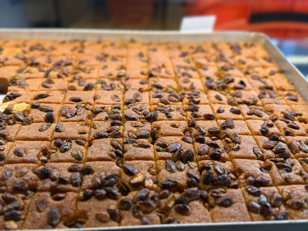 هريسة بالفستق الحلبي | Süßharissa mit Pistazien 