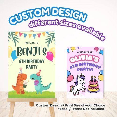 Customize Birthday Foam Board Poster Welcome Sign
