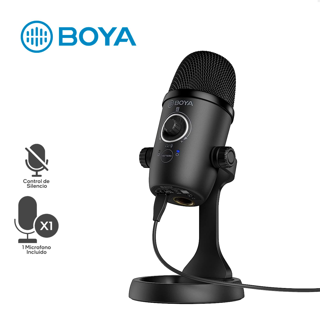 BOYA BY - CM5 / MICROFONO STREAMING PODCAST / 1 MICROFONO / REDUCCION DE RUIDO / USB C