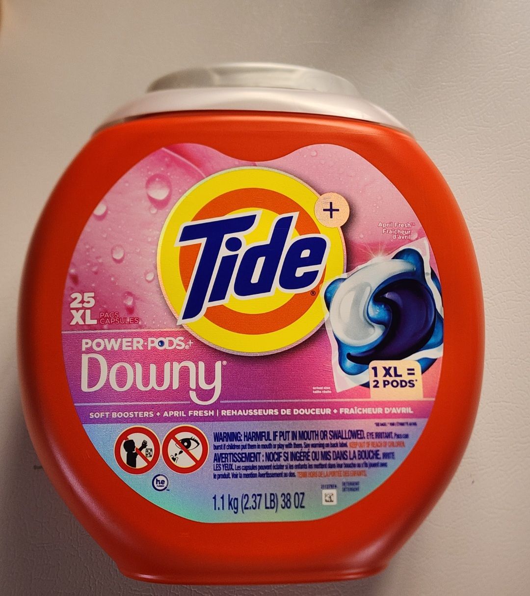 Tide downy 25 xl downy power pods 38 oz
