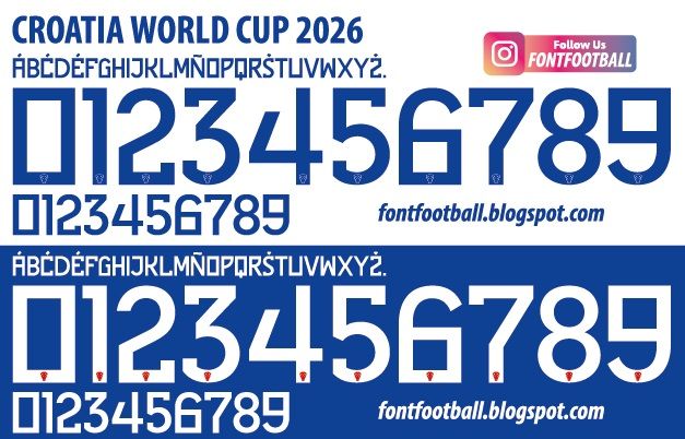Font Vector Croatia World Cup 2026 kit