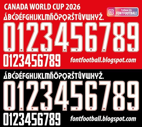 Font Vector Canada World Cup 2026 kit