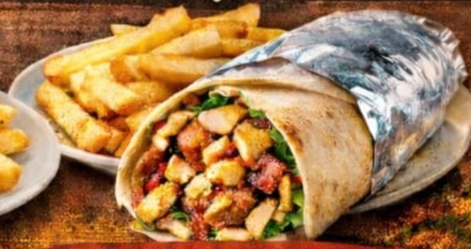 Chicken Schwarma and Chips 