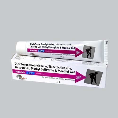 Diclofenac Sodium 1% W/W + Thiocolchicoside 0.125% W/W + Virgin Linseed Oil 3% W/W + Methyl Salicylate 10% W/W + Menthol 5% W/W Gel 0.125% Gel