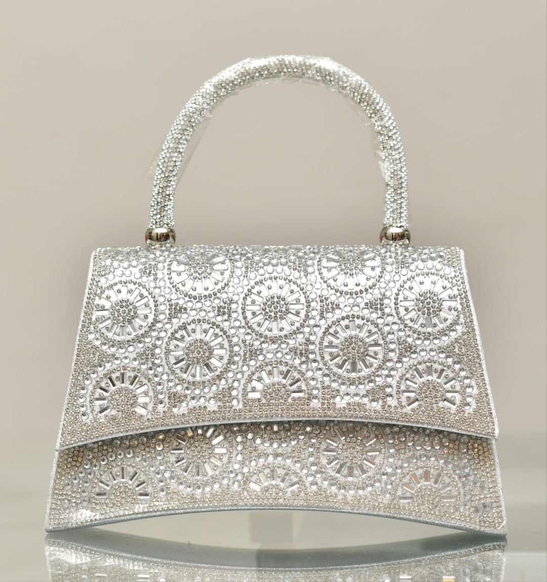 Crystal Top-Handle Evening Bag