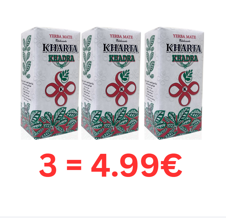 3x250g | Kharta Khadra   Matetee weiß | خارطة خضراء متة بيضاء 