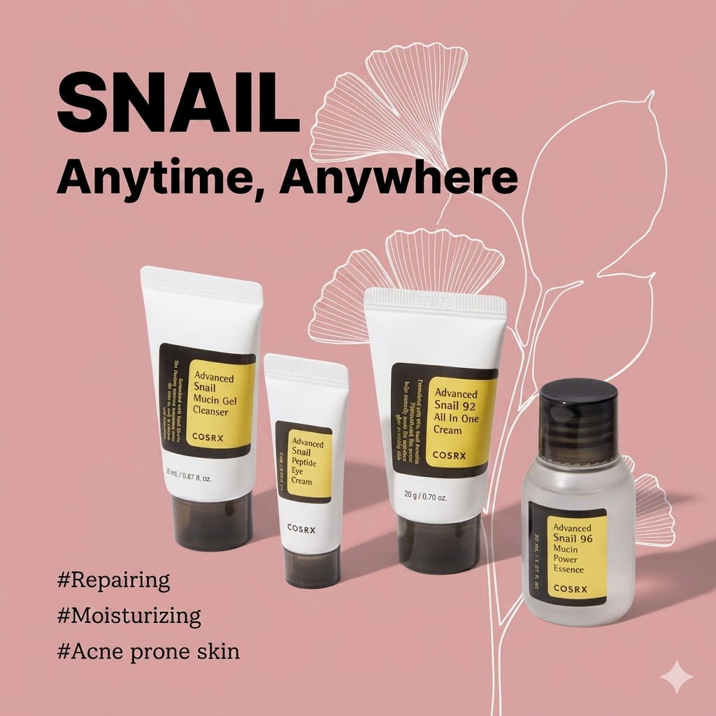 COSRX Snail Kit/مجموعة العنايه 