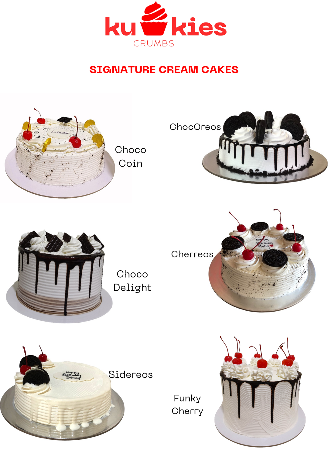 Signature Cream Birthday Cakes