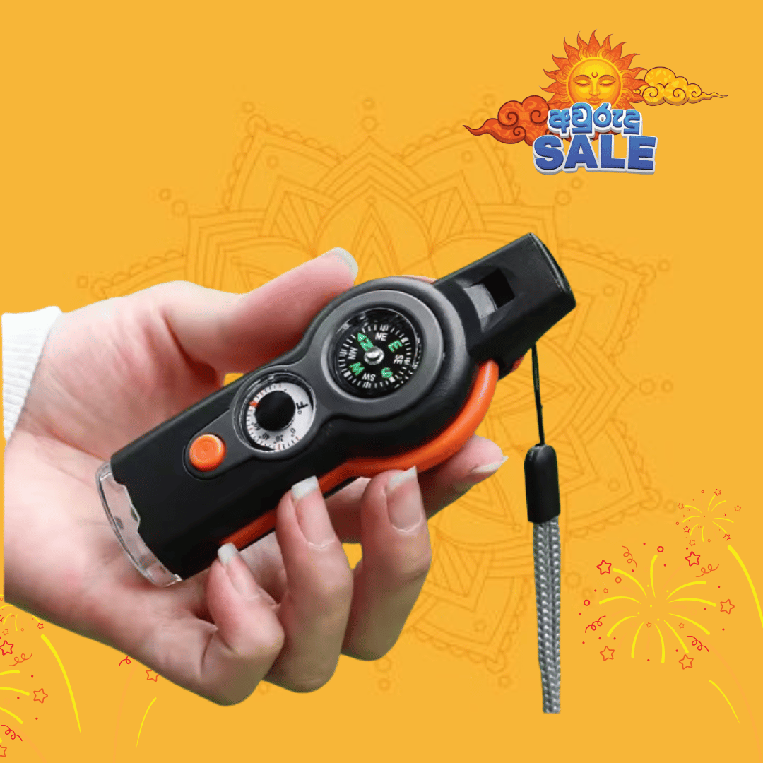 Outdoor Camping 7-In-1 Multi-Function Whistle (Survival and Safety Whistle) For Hiking.