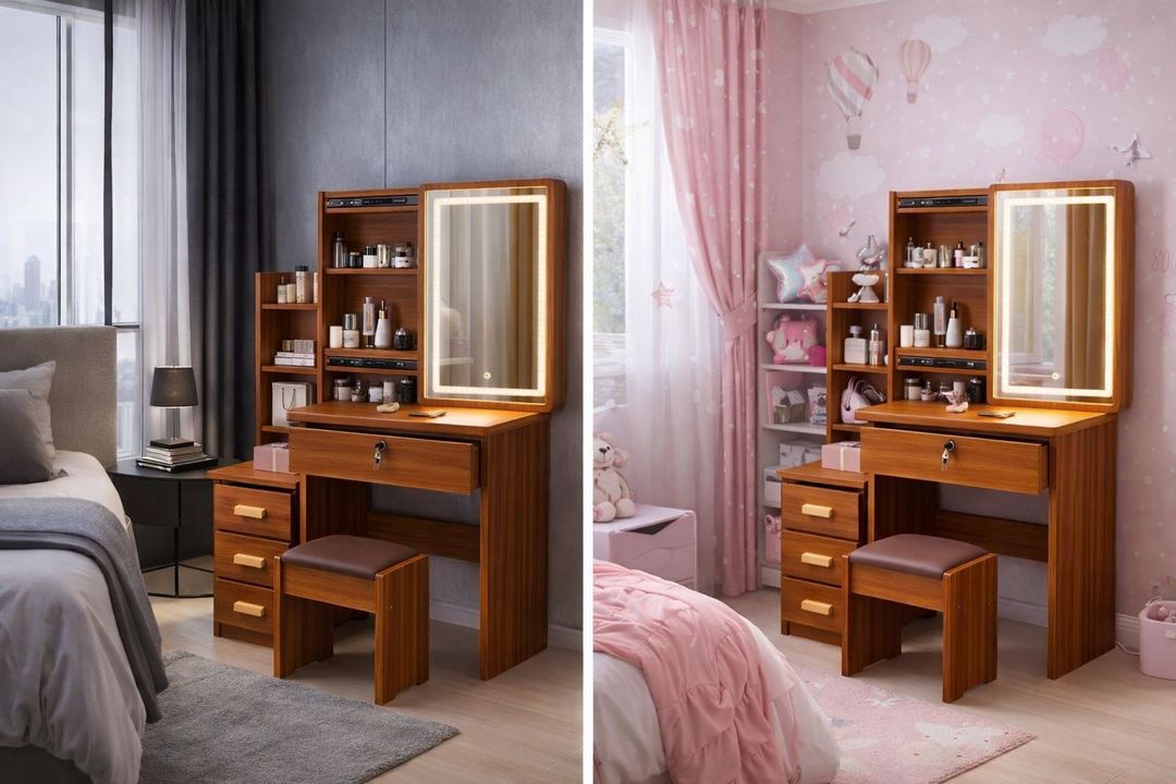 Vanity con espejo led ( 3 cambios de luz)  