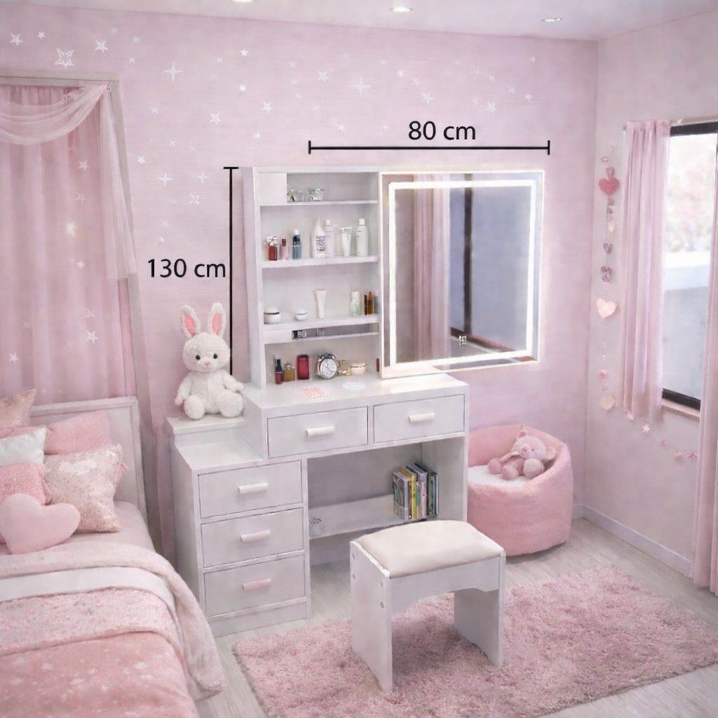 ✨ Vanity moderno con espejo de luz LED 