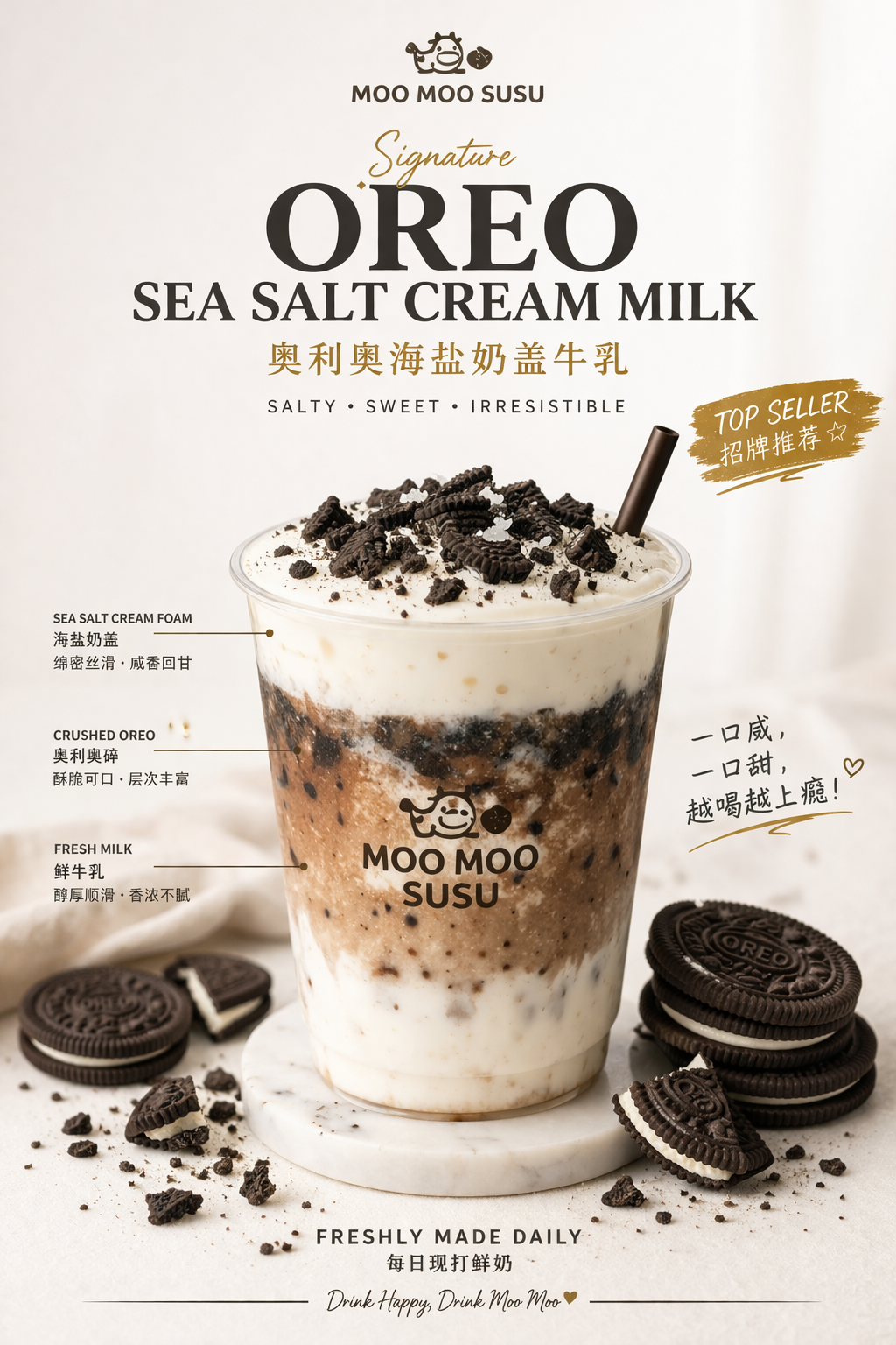 Oreo Sea Salt Cream Milk 奥利奥海盐奶盖牛乳