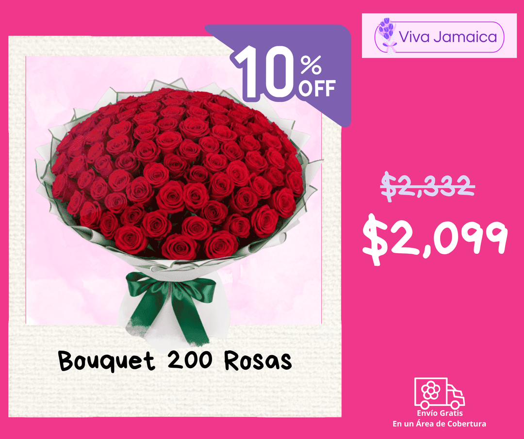 Bouquet 200 Rosas