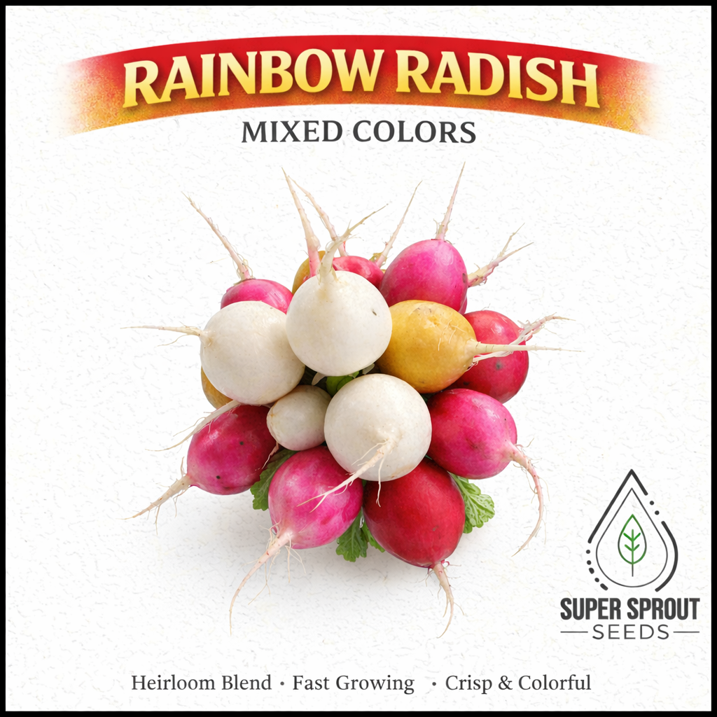 🌱GOURMET RAINBOW RADISH BLEND🌱 x 50 + organic seeds