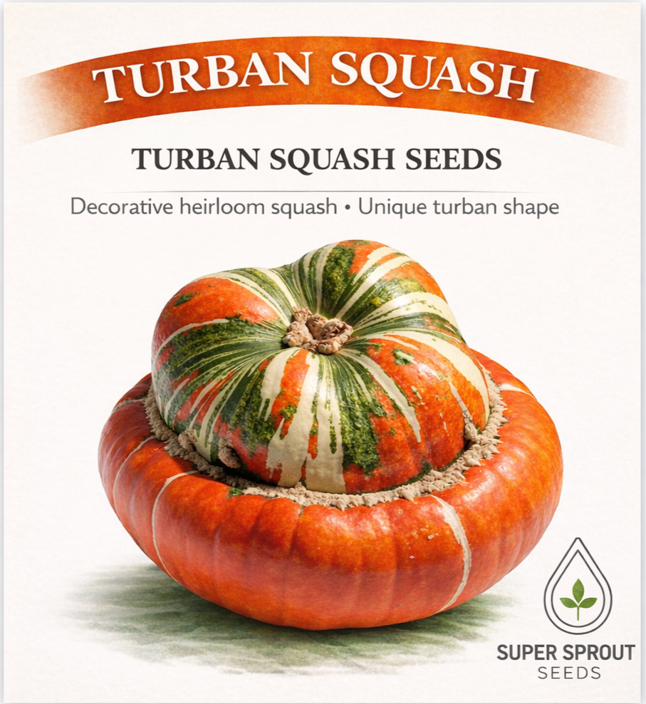 🎃TURBAN SQUASH 🎃 x 5 seeds