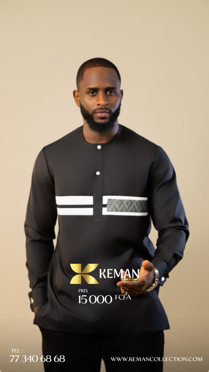 Chemise Africaine Noire