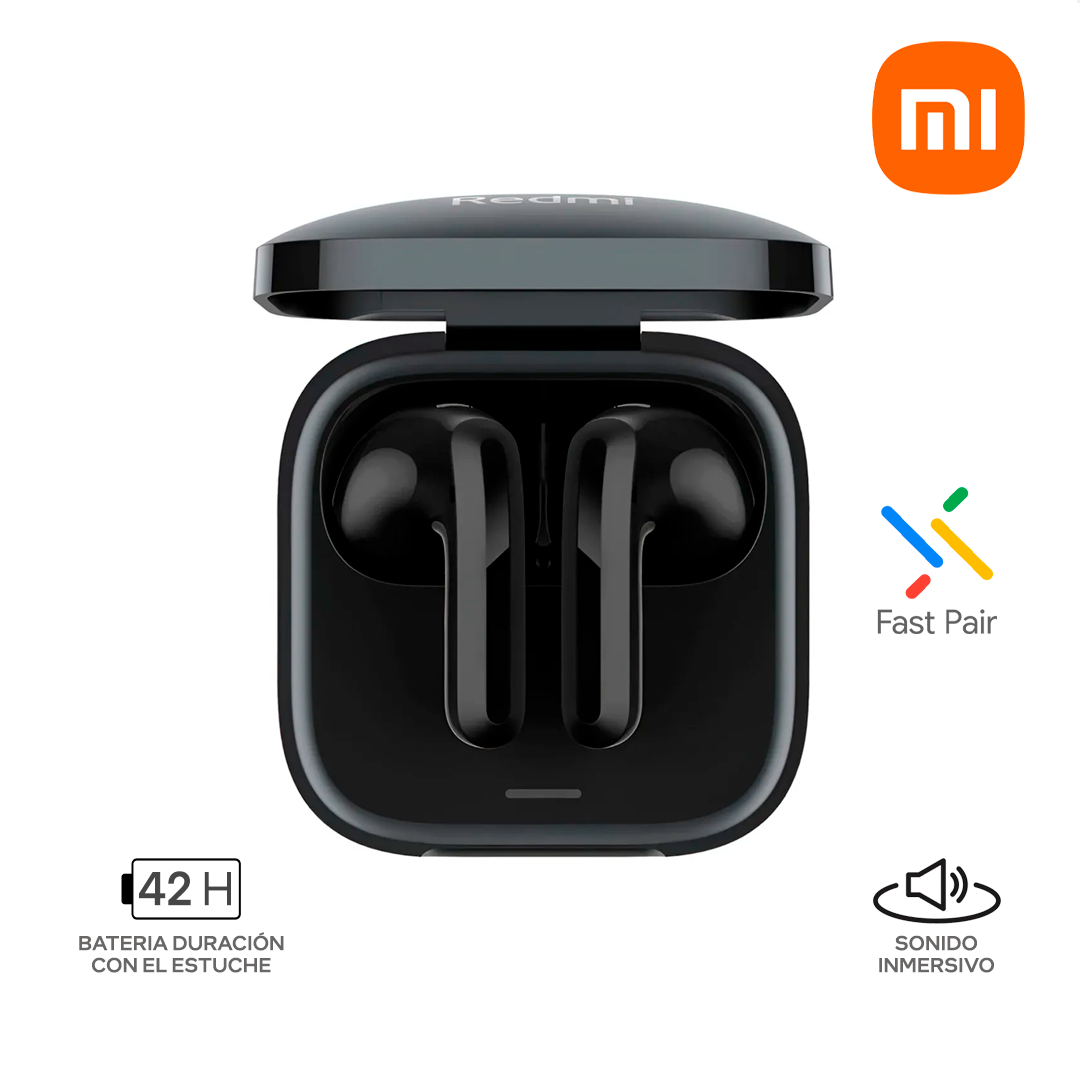 XIAOMI REDMI BUDS 6  / INALAMBRICO / BLUETOOTH / 42 HORAS BATERIA / NEGRO