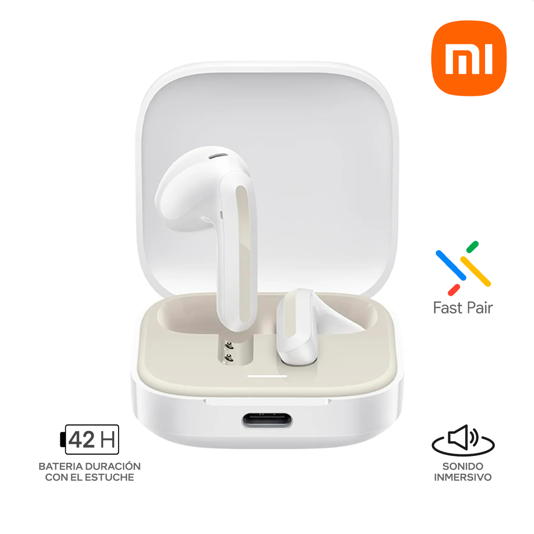 XIAOMI REDMI BUDS 6  / INALAMBRICO / BLUETOOTH / 42 HORAS BATERIA / CLOUD WHITE
