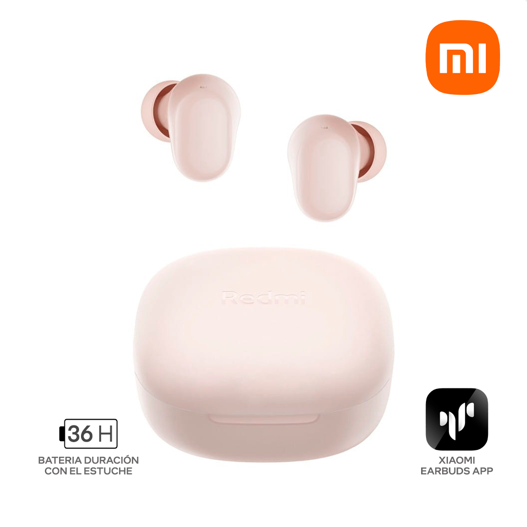 XIAOMI REDMI BUDS 6 PLAY / INALAMBRICO / BLUETOOTH / 36 HORAS BATERIA / ROSADO