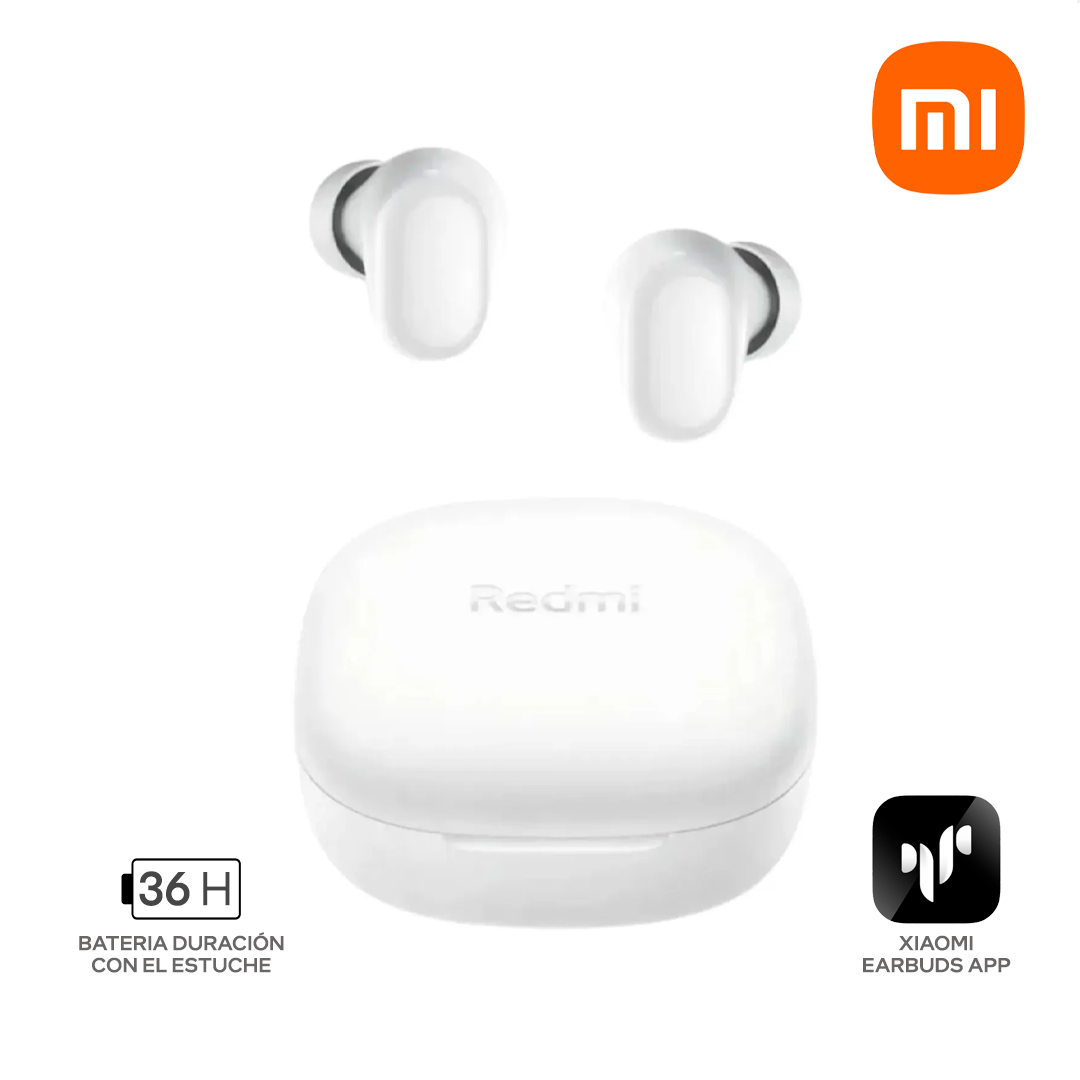 XIAOMI REDMI BUDS 6 PLAY / INALAMBRICO / BLUETOOTH / 36 HORAS BATERIA / BLANCO