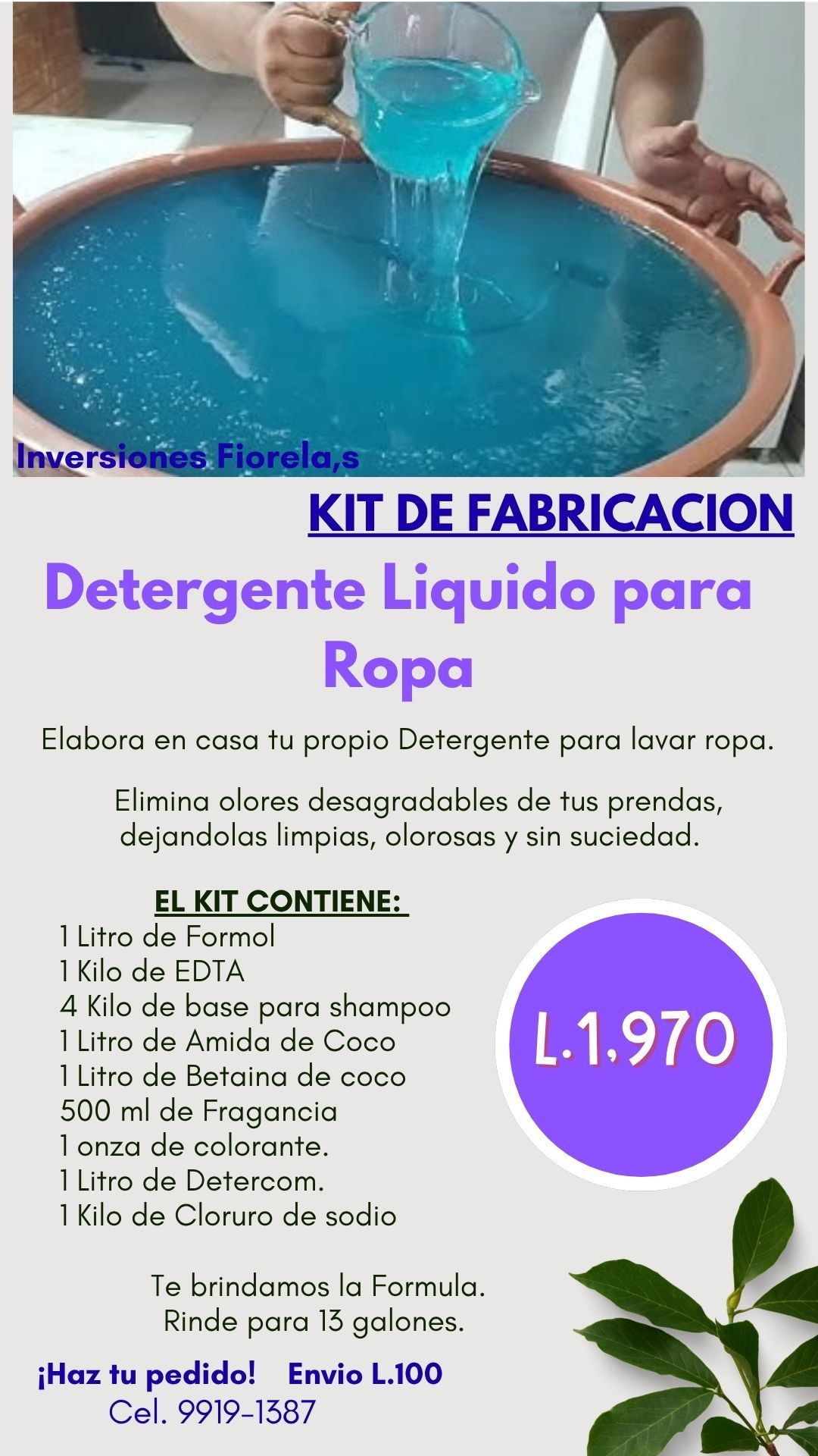 Kit para Elaborar Detergente de ropa
