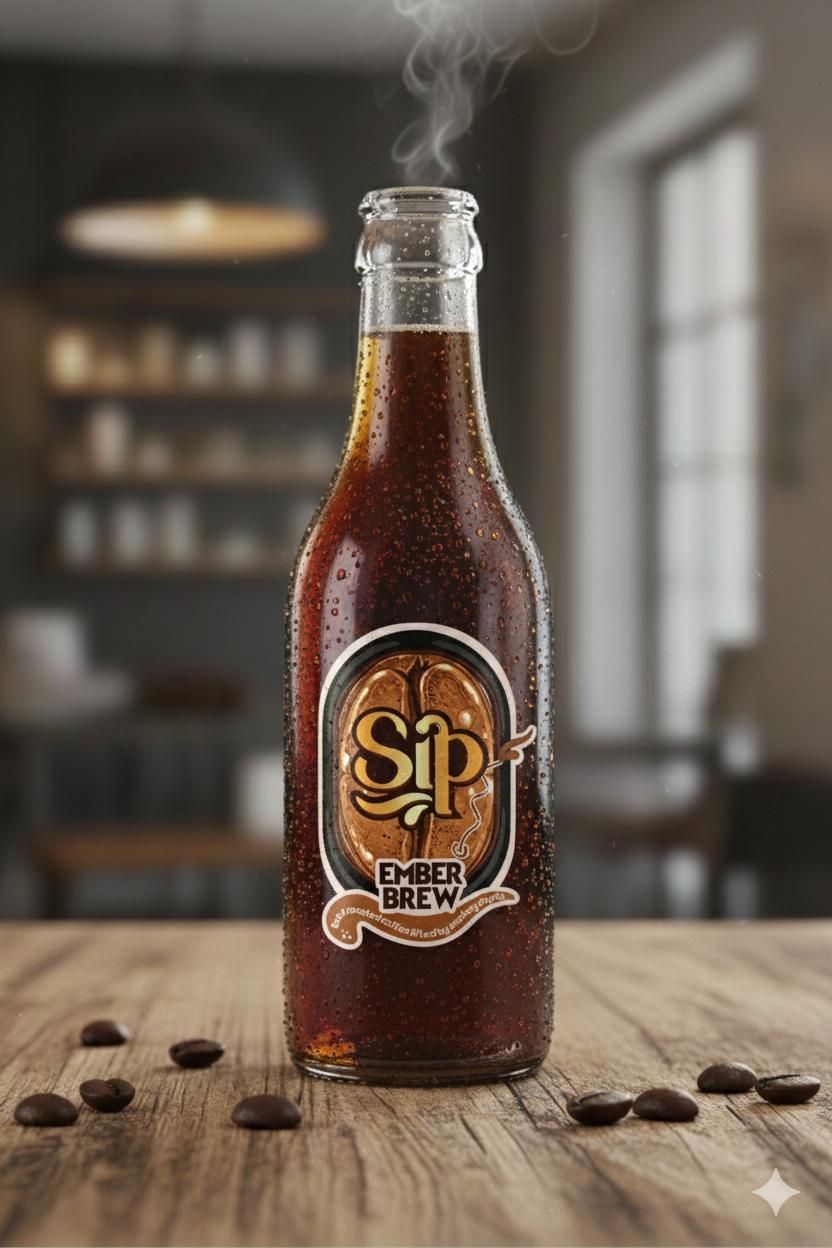 Sip smokey coffee drink