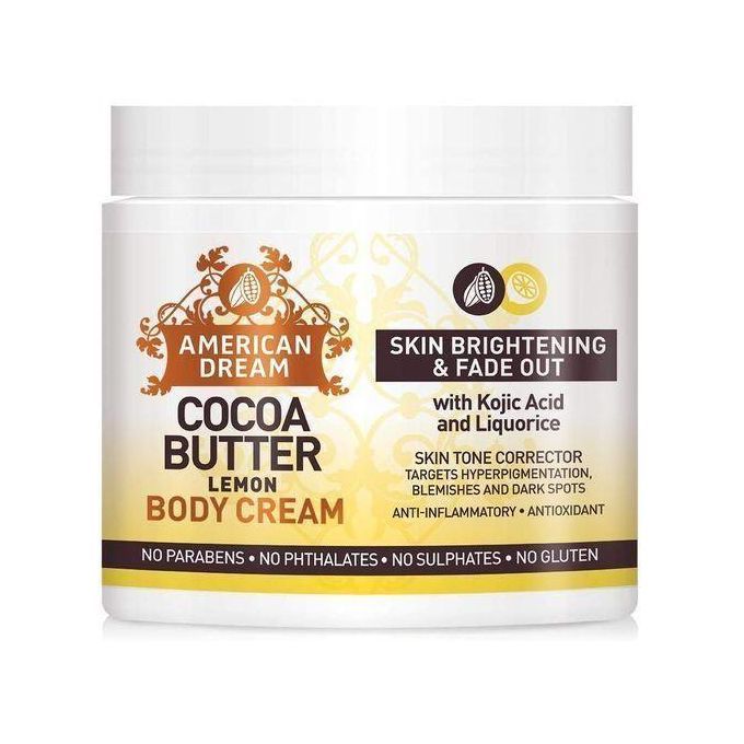 American Dream COCOA BUTTER LEMON WITH KOJIC ACID AND LIQUORICE