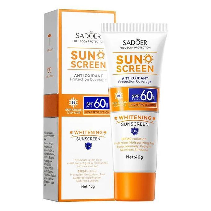 SADOER SunScreen , Full Body Protection , Whitening Sunscreen (With Niacinamide), SPF PA+++ 60 Max High Protection