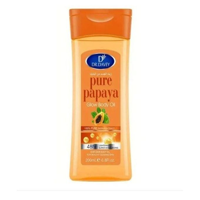 Dr Davey Papaya Skin Lightening & Brightening Body Glow Oil.