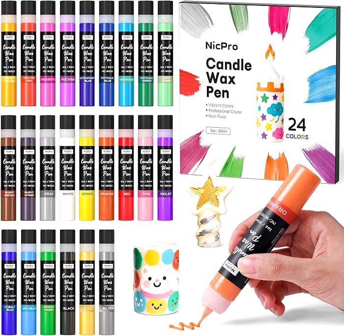 Boligrafo de cera para velas. 