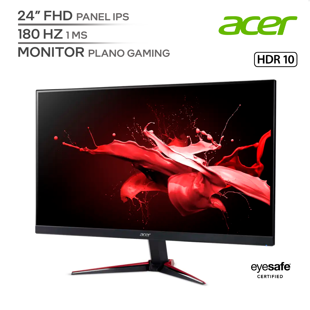 ACER VG240Y M3BIIP / 24.0¨ FHD / MONITOR GAMER PLANO / PANEL IPS / EYE SAFE / FRECUENCIA 180HZ