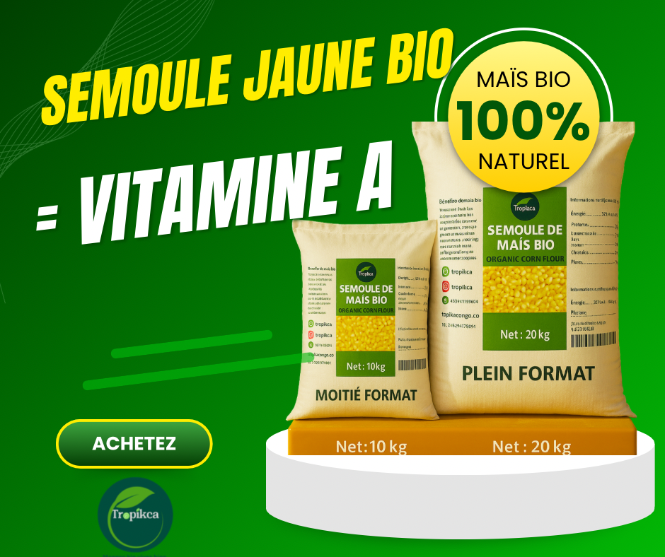 Semoule de Maïs Bio Jaune 25kg – Tropikca (20 kg & 10 kg) (Copy)