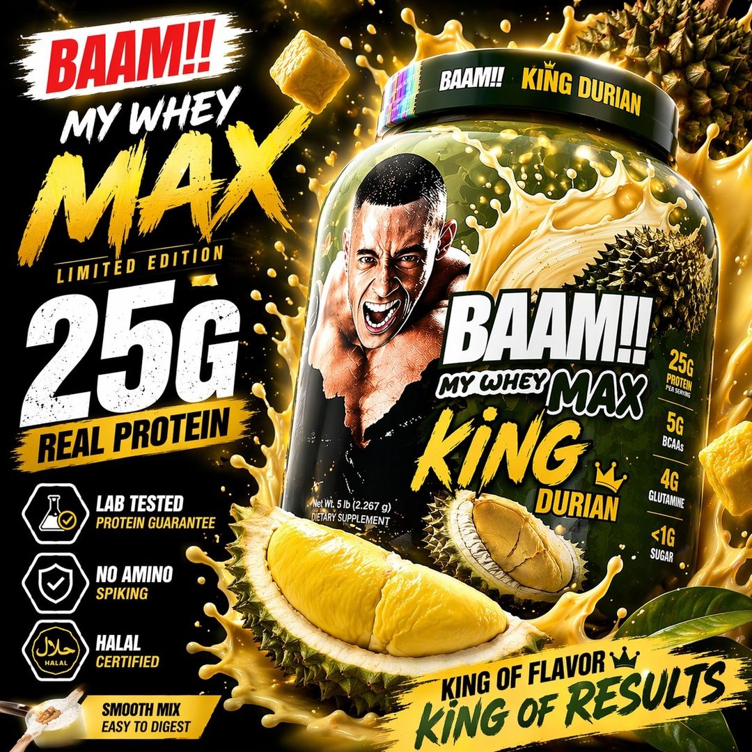 BAAM!!™ My Whey MAX Whey Protein (10lbs / 4.5kg) | 25g High-Quality Whey Protein • Lab-Tested • Low Sugar • Muscle Recovery • Limited Edition Delicious Flavors