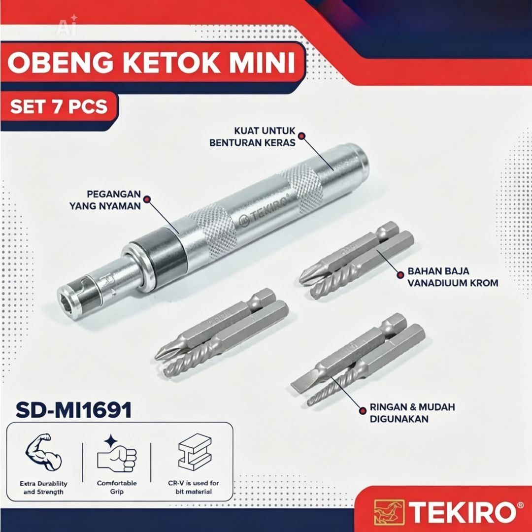 TEKIRO Obeng Ketok mini 7pcs SD-MI1691
