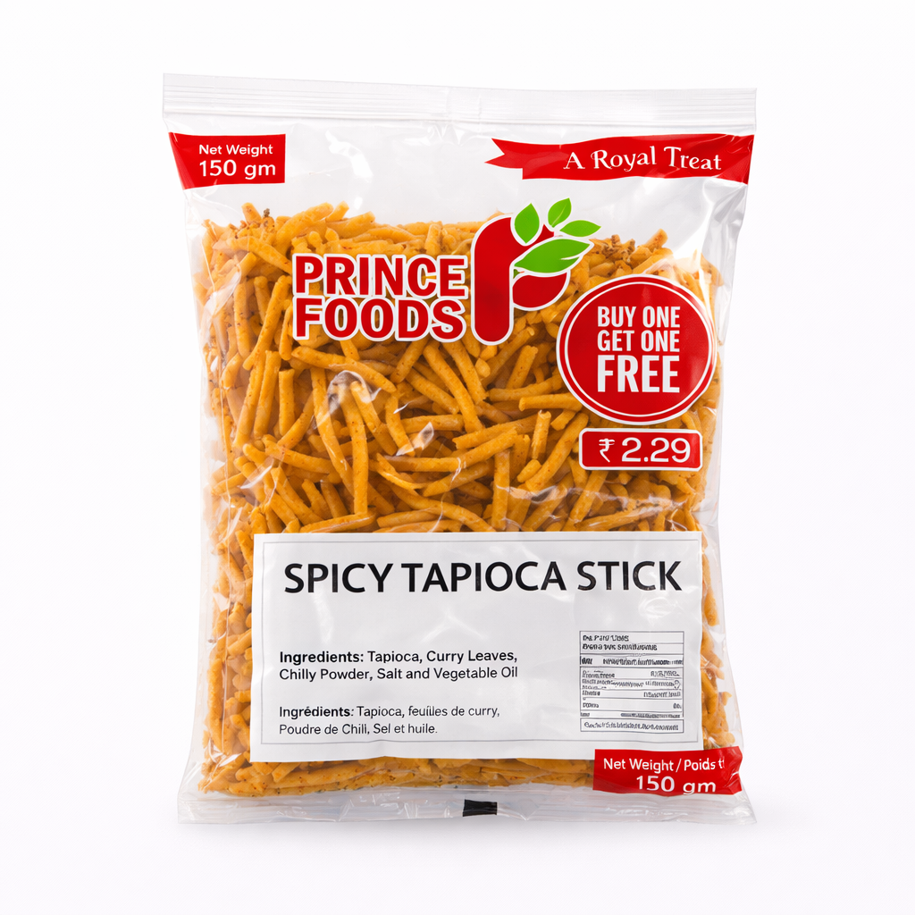 Prince Foods Spicy Tapioca Sticks 150g