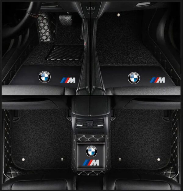 TAPIS 9D LUXURY-bmw  (noir/beige)+moquitte noir 