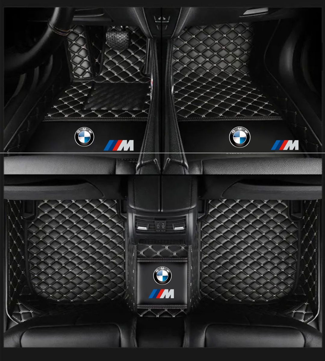 TAPIS 8D plus LUXURY-bmw  (noir/beige)