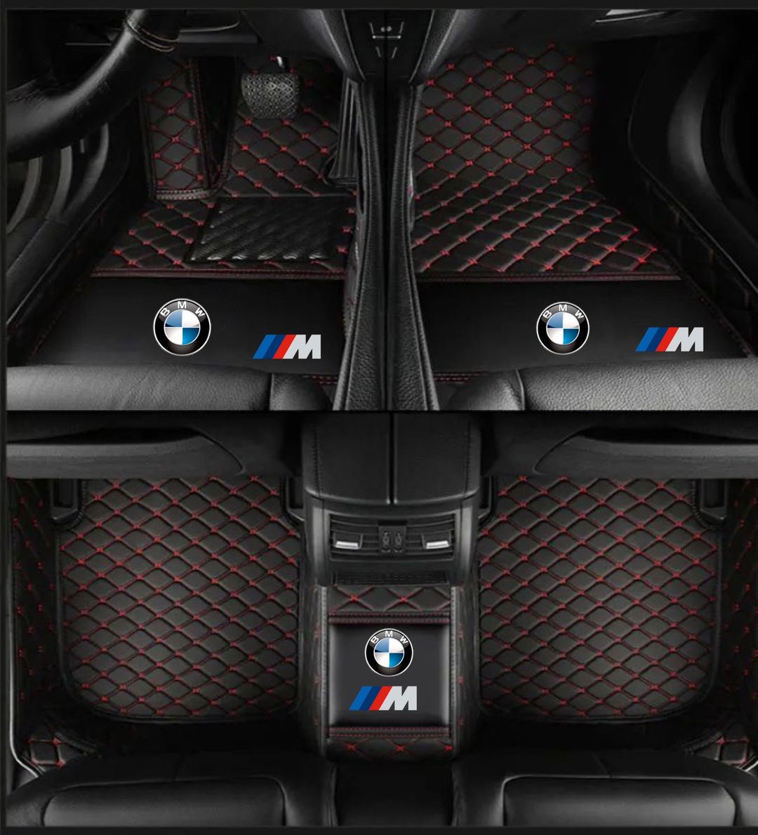 TAPIS 8D plus LUXURY-bmw  (noir/rouge)