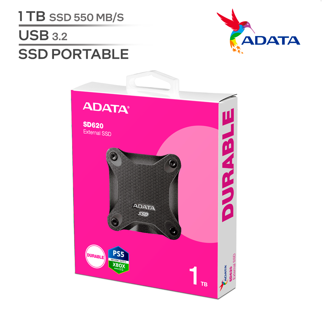 ADATA SD620 / CAPACIDAD 1 TB / USB 3.2 GEN2 / ANTIGOLPES / SSD