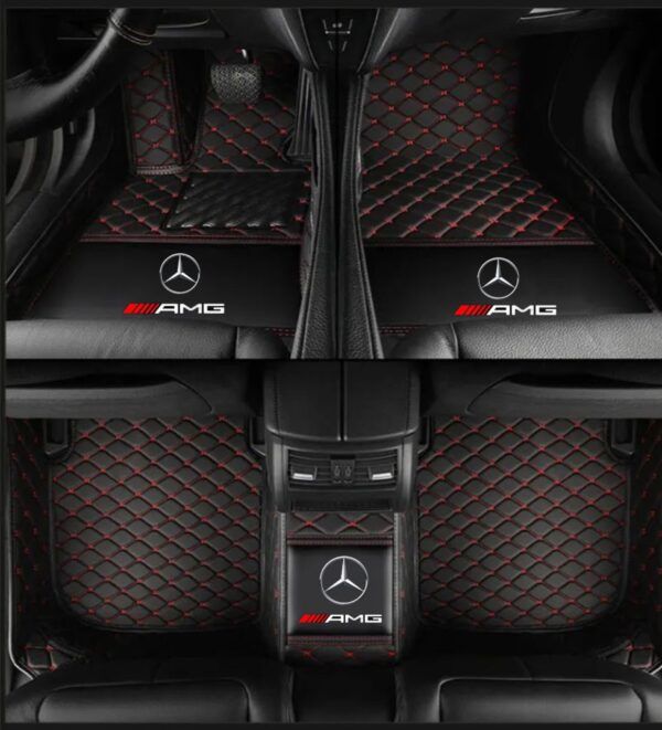 TAPIS 8D plus LUXURY-mercedes (noir/rouge)