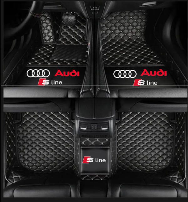TAPIS 8D plus LUXURY-AUDI  (NOIR/GRIS) 