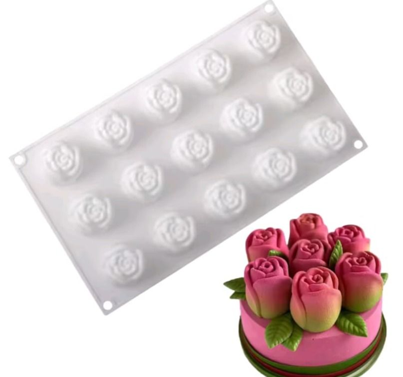 Molde boton de rosa. 