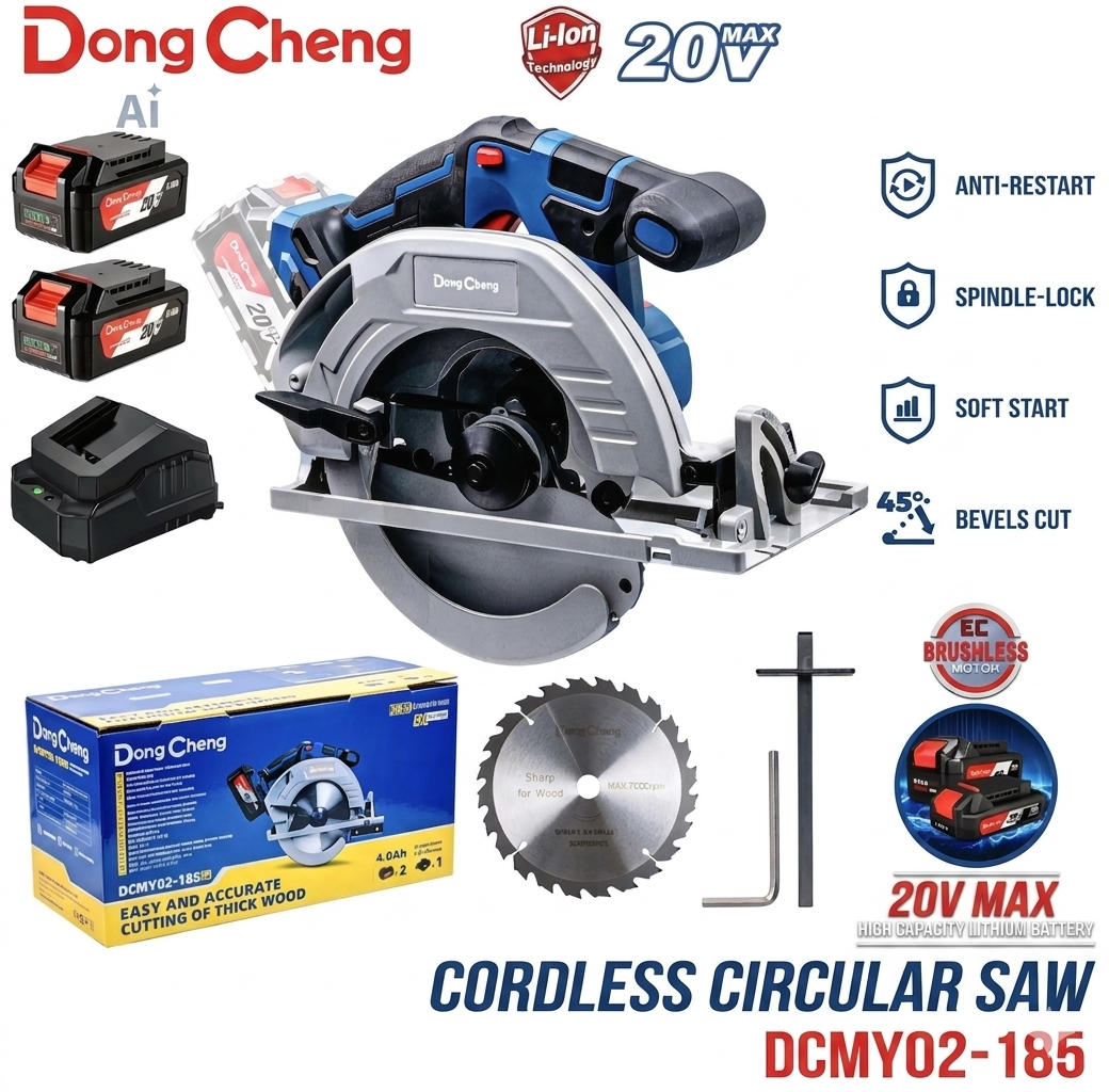 DONG CHENG DCMY02-185 CORDLESS CIRCULAR SAW 7"
