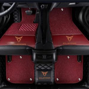 TAPIS 9D LUXURY-cupra  (noir/noir)+ mokitte rouge 