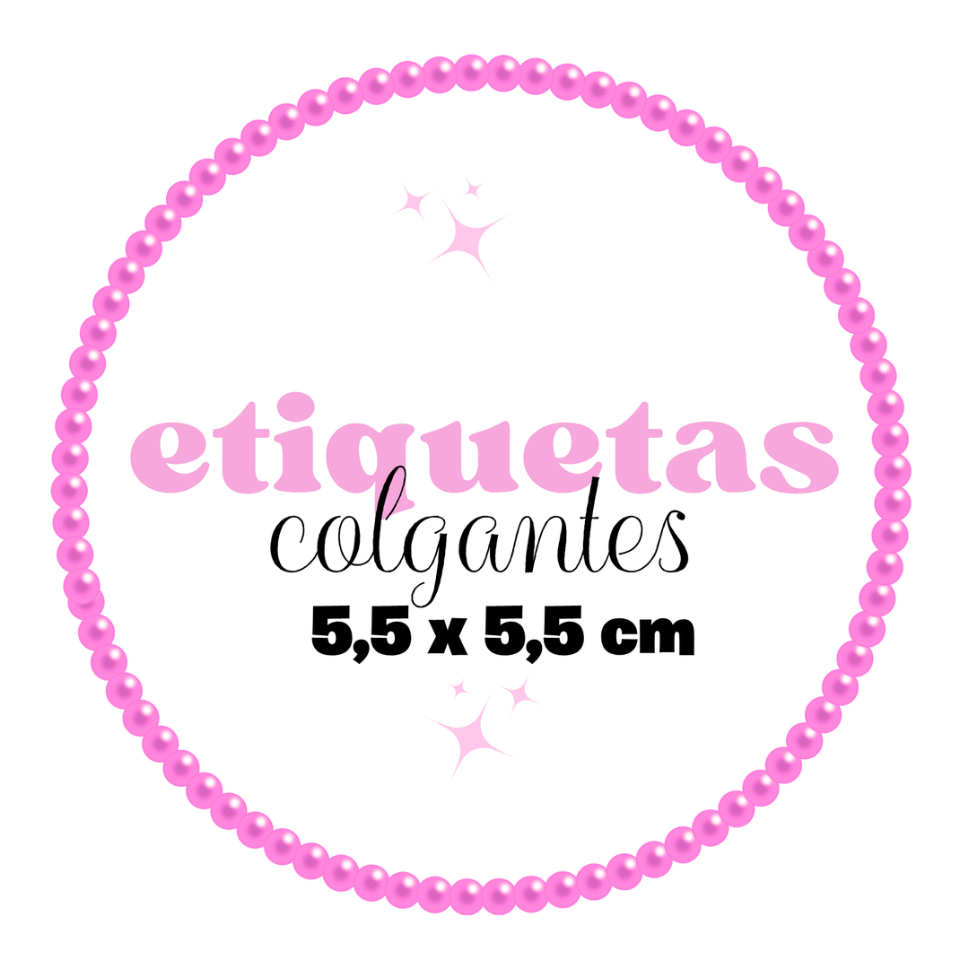 ETIQUETAS COLGANTES 5,5 x 5,5 cm  